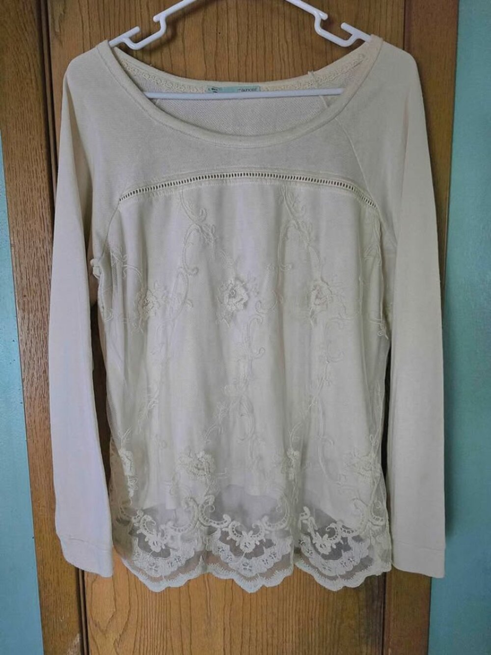Size XL Maurices Ivory Lace Shirt